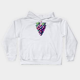 Abstract Geometric Grapes - Color Design Kids Hoodie